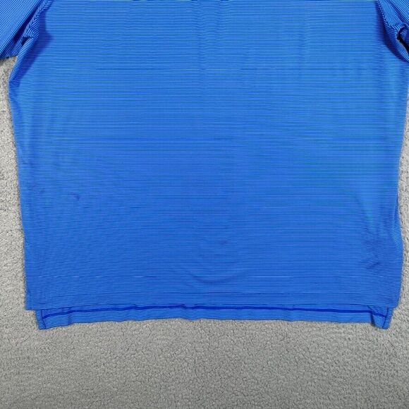 RLX Ralph Lauren Polo Shirt Mens XL Blue Striped Golf Performance Stretch‎ Logo - Picture 3 of 13